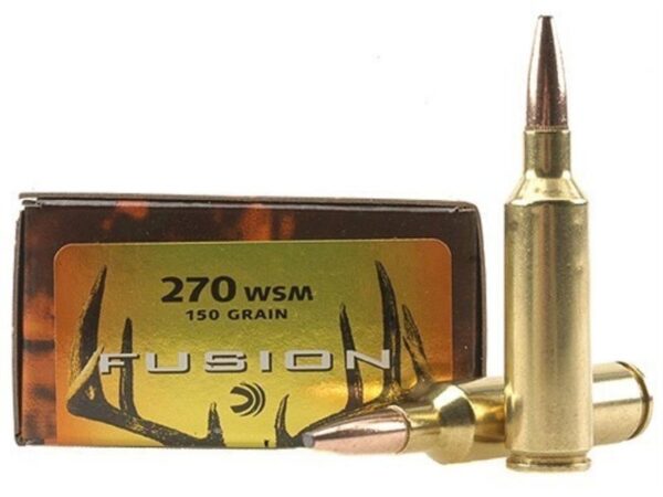 Federal Fusion .270 Winchester Short Magnum (WSM) 150 Gr. Spitzer Boat Tail- Box of 20