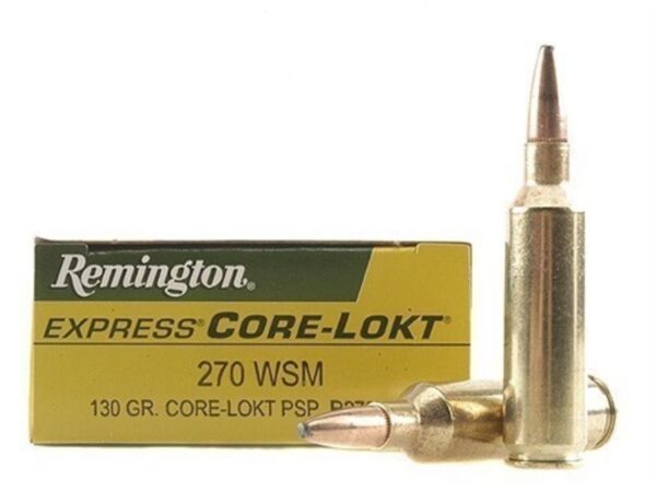 Remington Express .270 Winchester Short Magnum (WSM) 130 Gr. Core-Lokt Pointed Soft Point- Box of 20