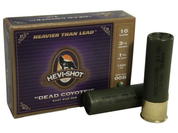 Hevi-Shot Dead Coyote 10 Gauge 3-1/2" 00 Buckshot Non-Toxic 15 Pellets- Box of 5