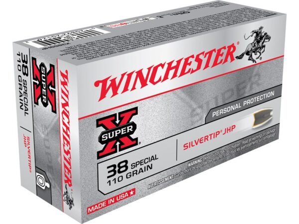 Winchester Super-X .38 Special 110 Gr. Silvertip Hollow Point- Box of 50
