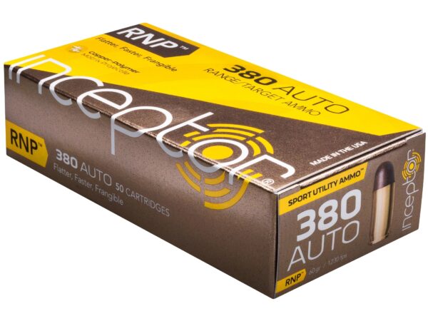 Inceptor Sport Utility .380 ACP 60 Gr. RNP Frangible- Lead-Free- Box of 50
