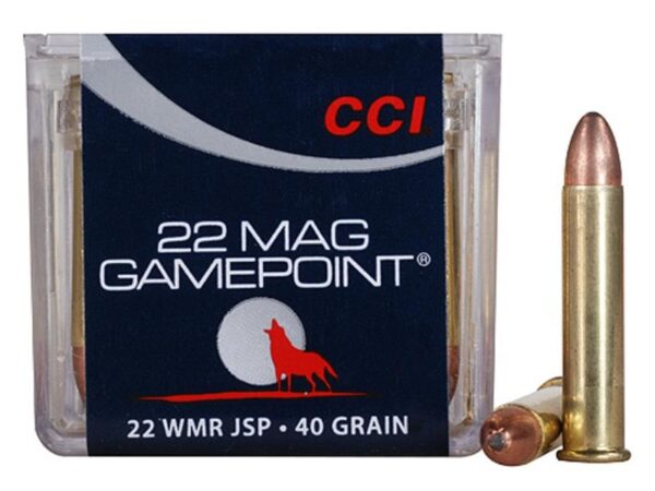 CCI GamePoint .22 WMR 40 Gr. Jacketed Spire Point- Box of 50