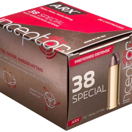 Inceptor Preferred Defense .38 Special 77 Gr. ARX Frangible- Lead-Free- Box of 20