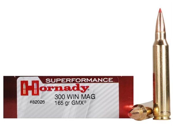 Hornady SUPERFORMANCE .300 Winchester Magnum 165 Gr. GMX Boat Tail- Box of 20