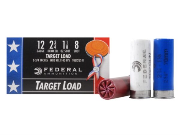 Federal Top Gun Wounded Warrior 12 Gauge 2-3/4" 1-1/8 oz #8 Shot- Box of 25