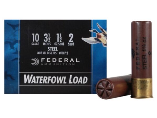 Federal Speed-Shok Waterfowl 10 Gauge 3-1/2" 1-1/2 oz #2 Non-Toxic Steel Shot- Box of 25