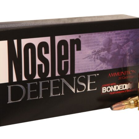 Nosler Defense 6.8 Remington SPC 90 Gr. Bonded Solid Base- Box of 20