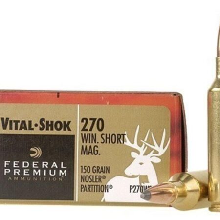 Federal Premium Vital-Shok .270 Winchester Short Magnum (WSM) 150 Gr. Nosler Partition- Box of 20