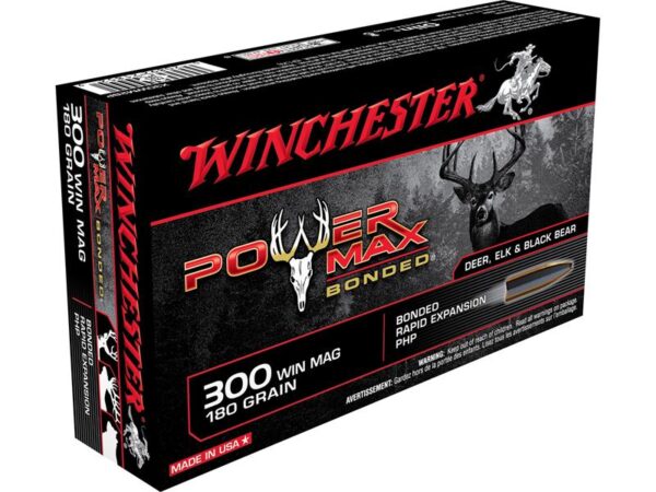 Winchester Power Max Bonded .300 Winchester Magnum 180 Gr. Protected Hollow Point- Box of 20