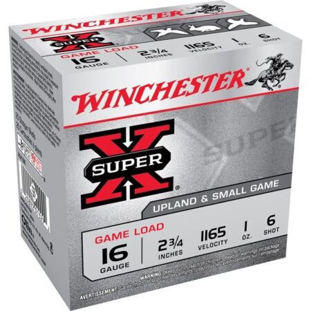 Winchester Super-X Game Loads 16 Gauge 2-3/4" 1 oz #6 Shot- Box of 25
