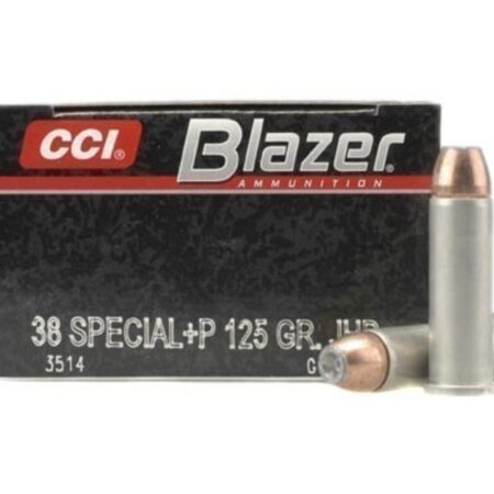CCI Blazer .38 Special +P 125 Gr. Jacketed Hollow Point- Aluminum Case- Box of 50