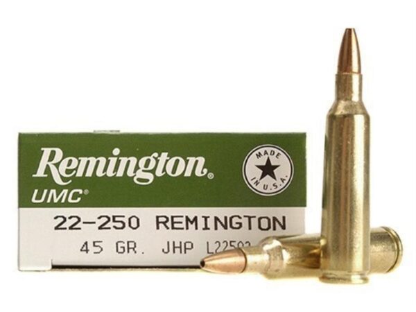 Remington UMC .22-250 Remington 45 Gr. Jacketed Hollow Point- Box of 20