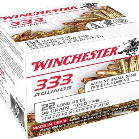 Winchester .22 Long Rifle 36 Gr. Plated Lead Hollow Point- Box of 333