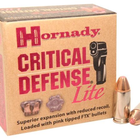 Hornady Critical Defense Lite 9mm Luger 100 Gr. FTX- Box of 25