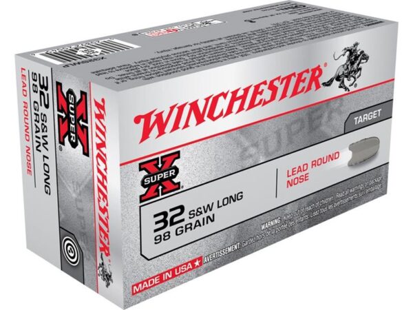 Winchester Super-X .32 S&W Long 98 Gr. Lead Round Nose- Box of 50