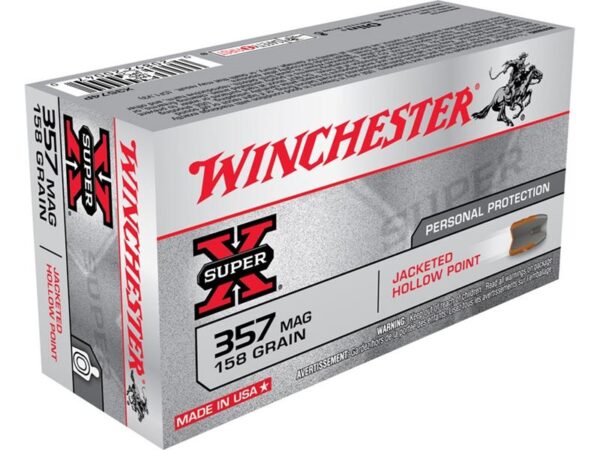 Winchester Super-X .357 Magnum 158 Gr. Jacketed Hollow Point- Box of 50
