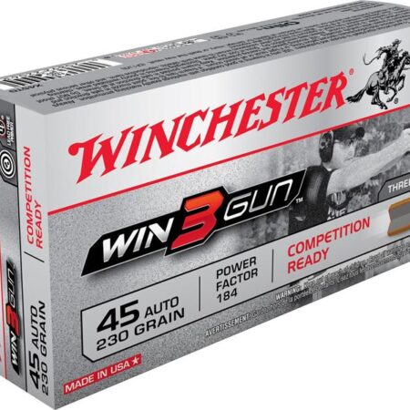 Winchester Win3Gun .45 ACP 230 Gr. Brass Enclosed Base- Box of 50