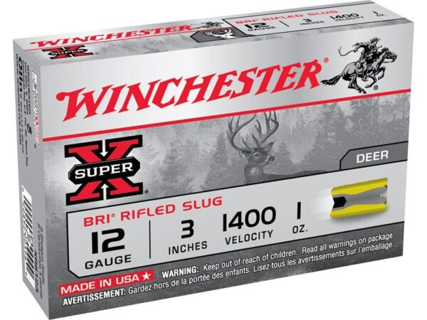 Winchester Super-X 12 Gauge 3" 1 oz BRI Sabot Slug- Box of 5