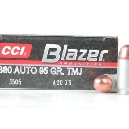 CCI Blazer .380 ACP 95 Gr. Full Metal Jacket- Aluminum Case- Box of 50