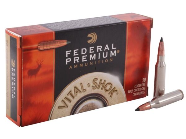 Federal Premium Vital-Shok 7mm-08 Remington 140 Gr. Trophy Copper Tipped Boat Tail Lead-Free- Box of 20