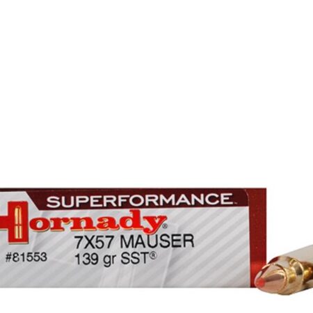 Hornady SUPERFORMANCE 7x57mm Mauser (7mm Mauser) 139 Gr. SST- Box of 20