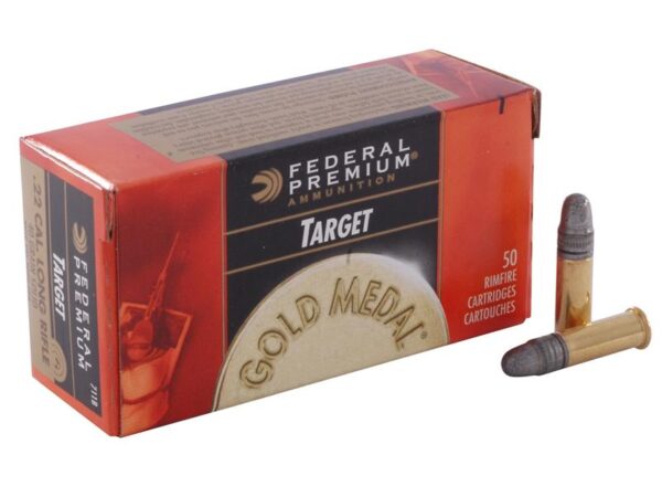 Federal Premium Gold Medal Target Subsonic .22 Long Rifle 40 Gr. Lead Round Nose- Box of 500