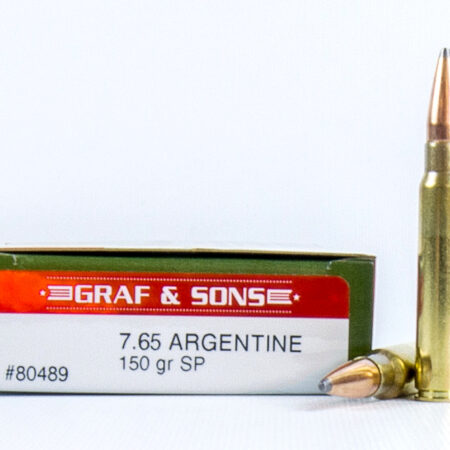 Graf & Sons Hornady 7.65x53mm Argentine 150 Gr. Soft Point- Box of 20