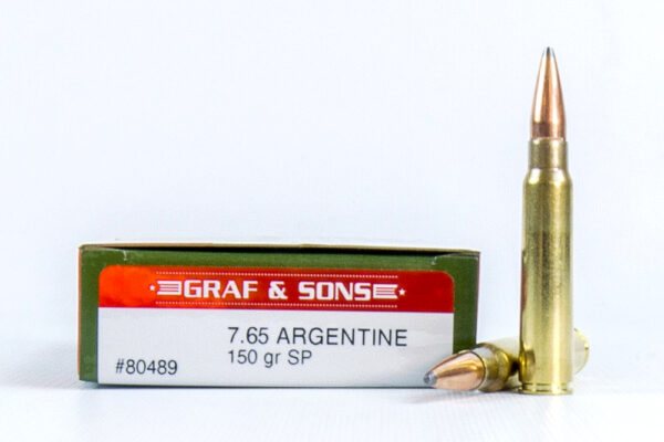 Graf & Sons Hornady 7.65x53mm Argentine 150 Gr. Soft Point- Box of 20