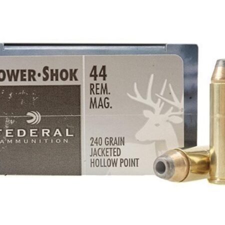 Federal Power-Shok Hunting .44 Remington Magnum 240 Gr. Jacketed Hollow Point- Box of 20