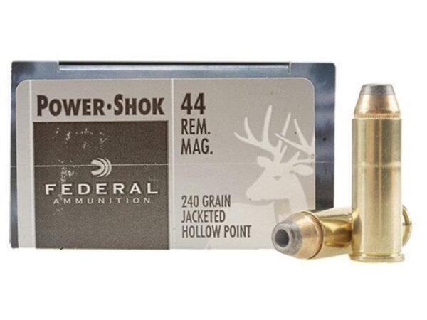 Federal Power-Shok Hunting .44 Remington Magnum 240 Gr. Jacketed Hollow Point- Box of 20