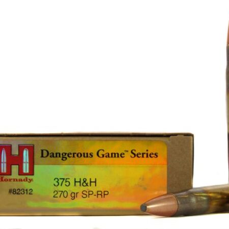 Hornady Dangerous Game .375 H&H Magnum 270 Gr. Spire Point Recoil Proof- Box of 20