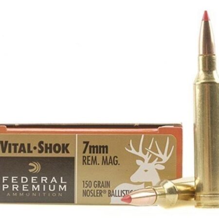 Federal Premium Vital-Shok 7mm Remington Magnum 150 Gr. Nosler Ballistic Tip- Box of 20