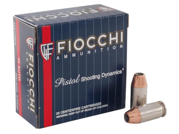 Fiocchi Extrema .45 ACP 200 Gr. Hornady XTP Jacketed Hollow Point- Box of 25