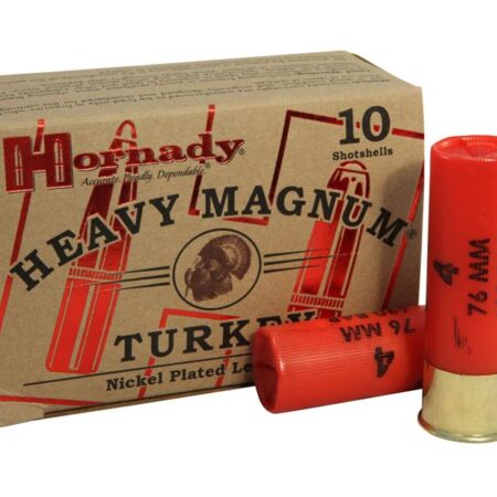 Hornady Heavy Magnum Turkey 12 Gauge 3" 1-1/2 oz #4 Nickel Plated Shot- Box of 10