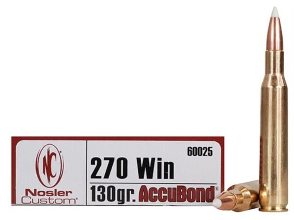 Nosler Trophy Grade .270 Winchester 130 Gr. AccuBond- Box of 20
