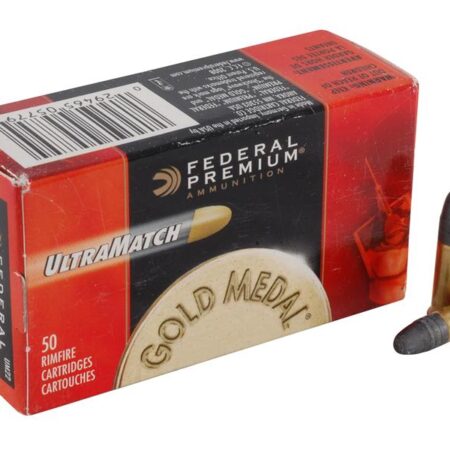 Federal Premium Gold Medal .22 Long Rifle 40 Gr. Lead UltraMatch- Box of 50