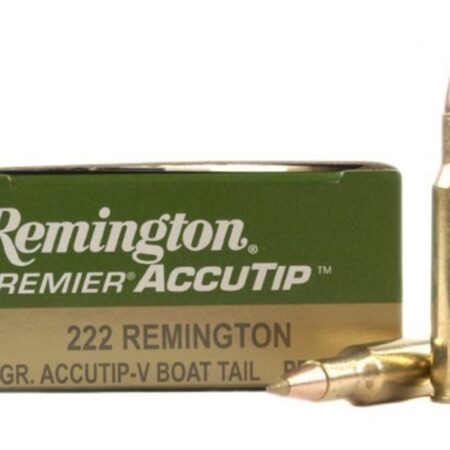 Remington Premier Varmint .222 Remington 50 Gr. AccuTip Boat Tail- Box of 20