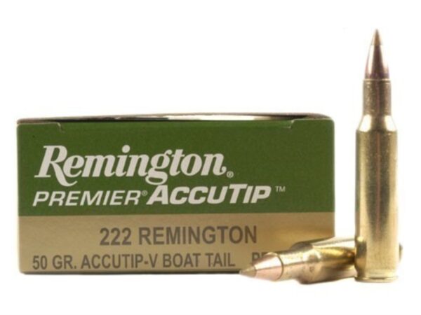 Remington Premier Varmint .222 Remington 50 Gr. AccuTip Boat Tail- Box of 20