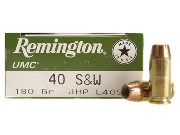 Remington UMC .40 S&W 180 Gr. Jacketed Hollow Point- Box of 50