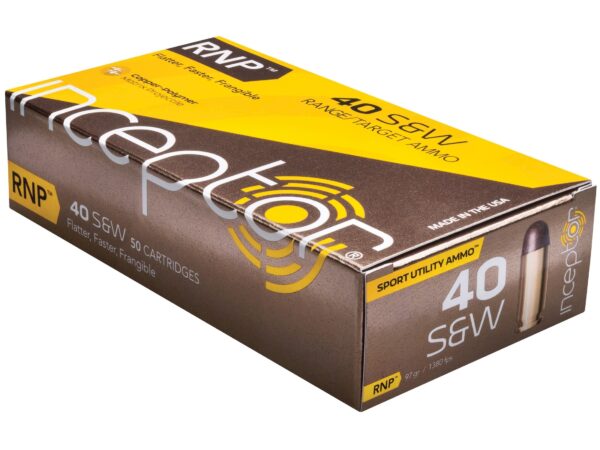 Inceptor Sport Utility .40 S&W 97 Gr. RNP Frangible- Lead-Free- Box of 50