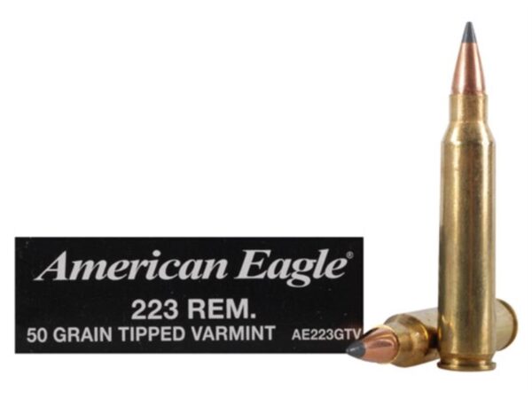 Federal American Eagle .223 Remington 50 Gr. Tipped Varmint- Box of 20