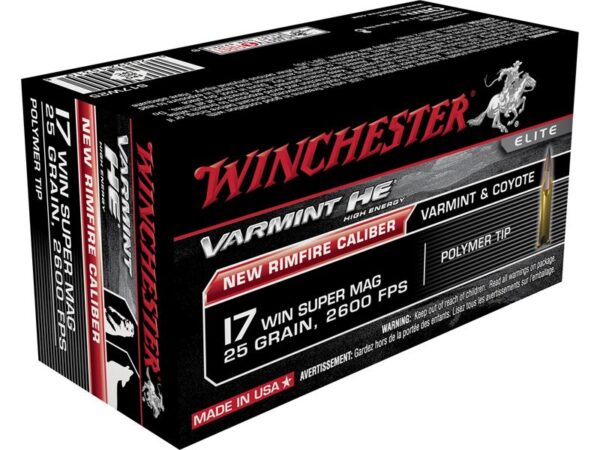 Winchester .17 Winchester Super Magnum 25 Gr. Hornady V-Max- Box of 50