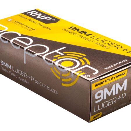Inceptor Sport Utility 9mm Luger +P 65 Gr. RNP Frangible- Lead-Free- Box of 50