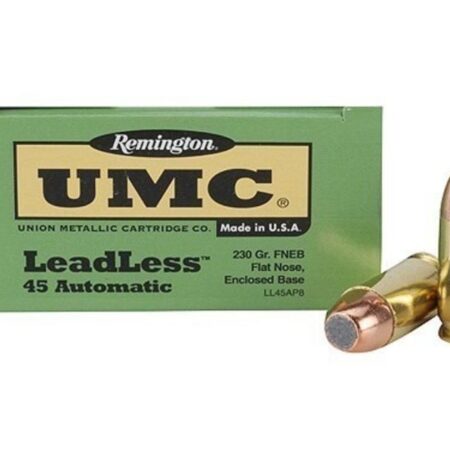 Remington UMC LeadLess .45 ACP 230 Gr. Flat Nose Enclosed Base-Box of 50