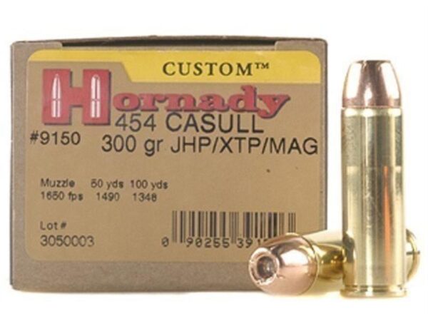 Hornady Custom .454 Casull 300 Gr. XTP Jacketed Hollow Point- Box of 20