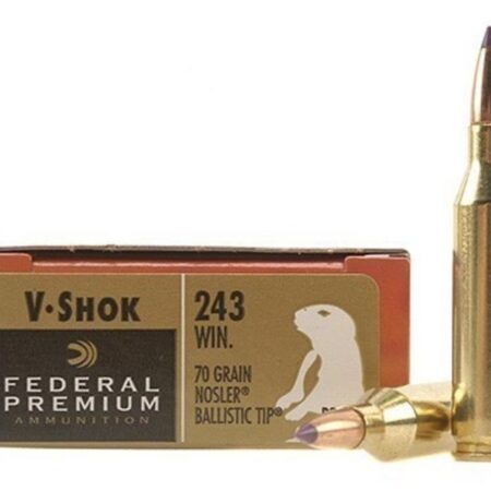Federal Premium V-Shok .243 Winchester 70 Gr. Nosler Ballistic Tip- Box of 20