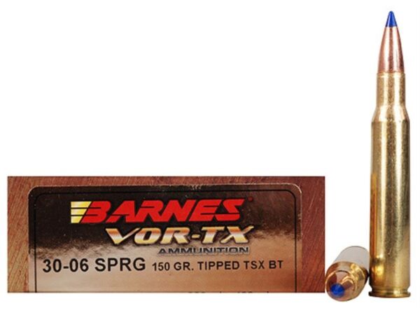 Barnes VOR-TX .30-06 Springfield 150 Gr. Tipped TSX Bullet Boat Tail- Lead-Free- Box of 20