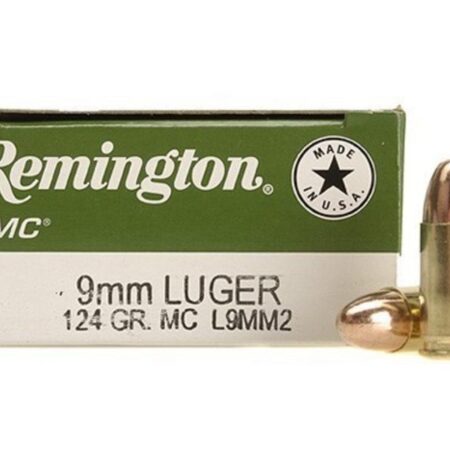 Remington UMC 9mm Luger 124 Gr. Full Metal Jacket- Box of 50