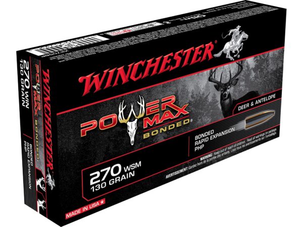 Winchester Power Max Bonded .270 Winchester 130 Gr. Protected Hollow Point- Box of 20