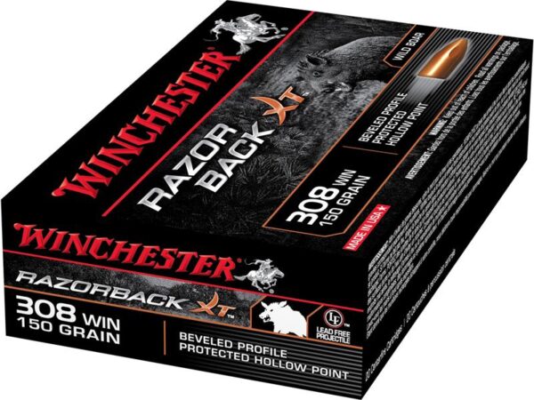 Winchester Razorback XT .308 Winchester 150 Gr. Hollow Point- Lead-Free- Box of 20